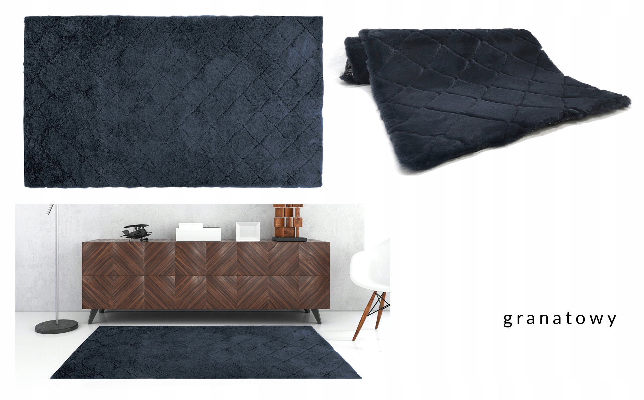 MIĘKKI DYWAN FUTRO KRÓLIKA RABBIT DESIGN 160x230cm Marka KONTRAST