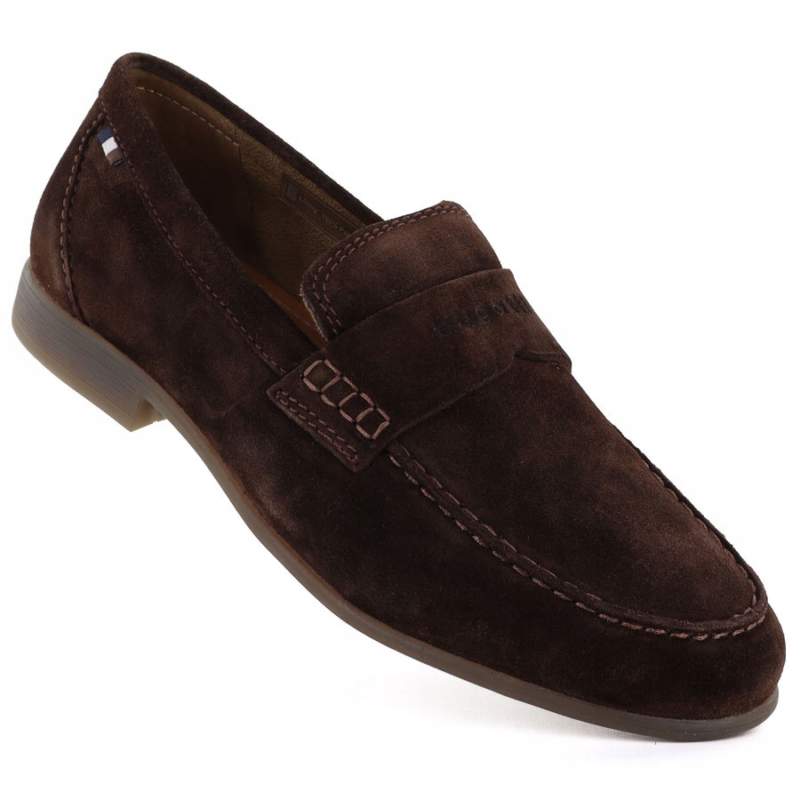Pánské semišové měkké čokoládové mokasíny Bugatti 311-AW660-1400-6100 41