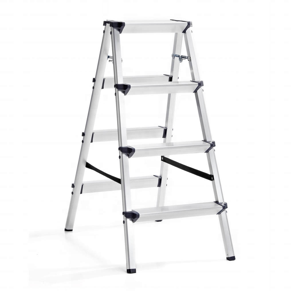 Žebřík 4-stupňový, oboustranný, domácí, lehký, 78 cm, 150 kg