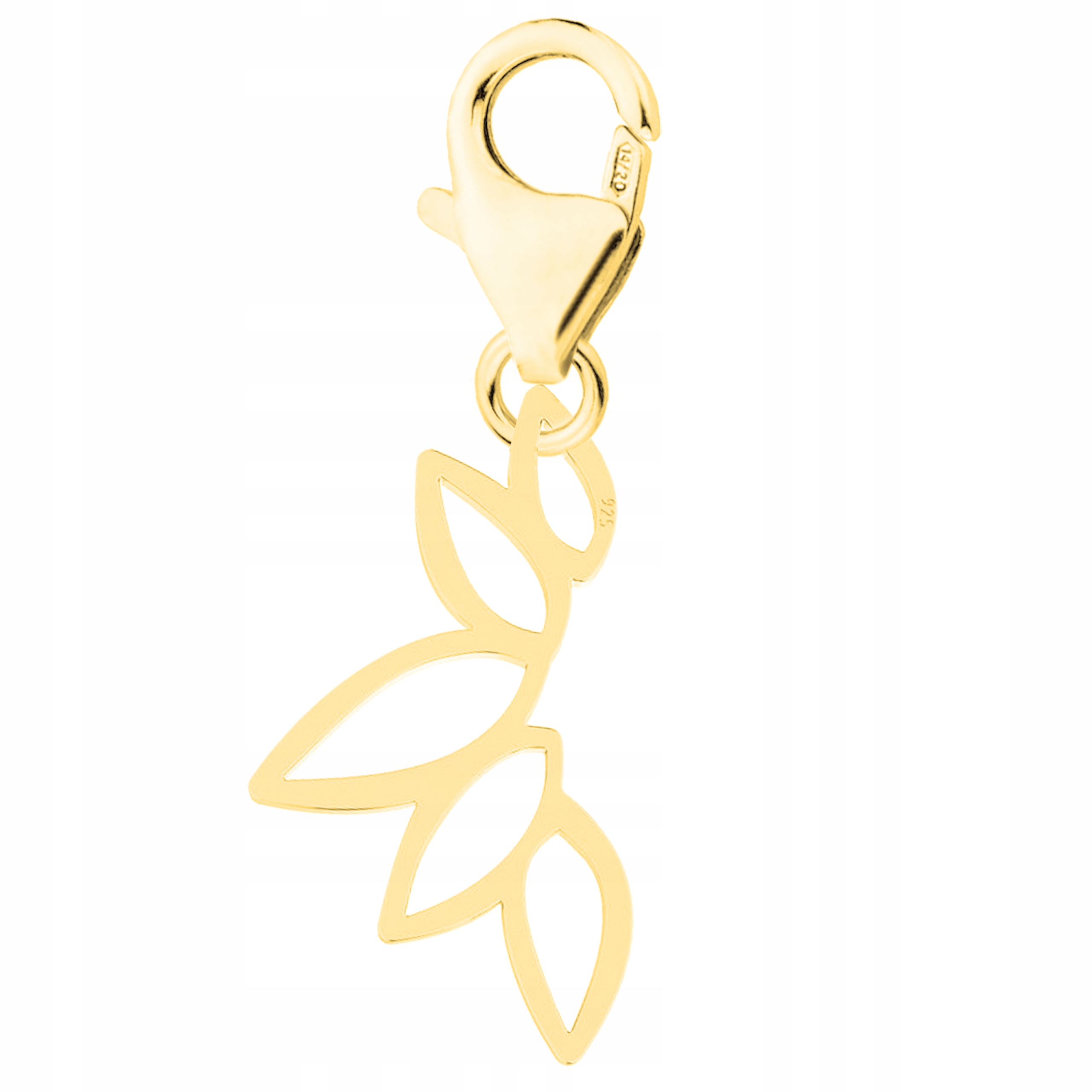 Zlatý přívěsek Ažurový List stříbro 925