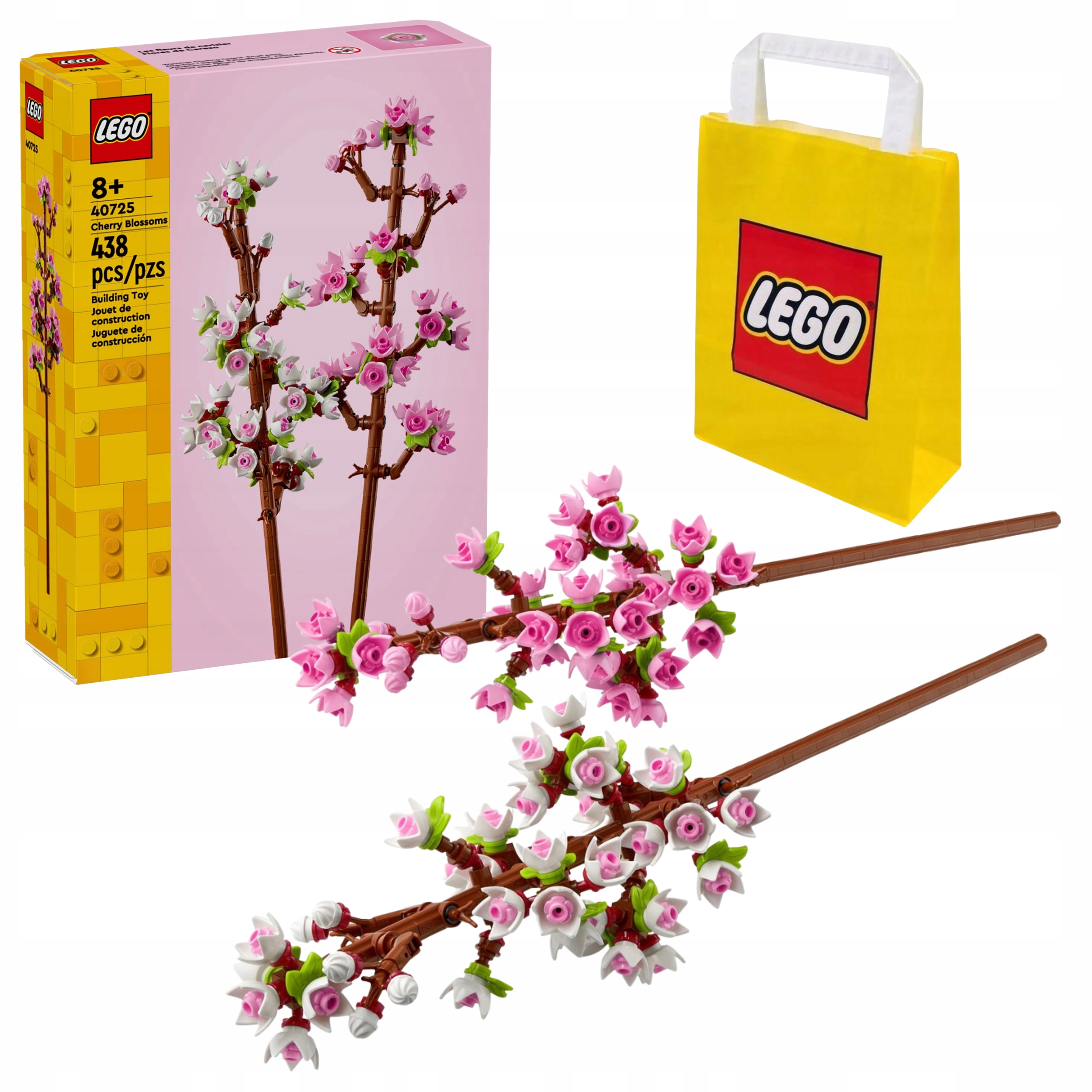 Lego Icons Kwiat Wiśni 40725 Kwiatki Wiśniowe i Domu Torebka