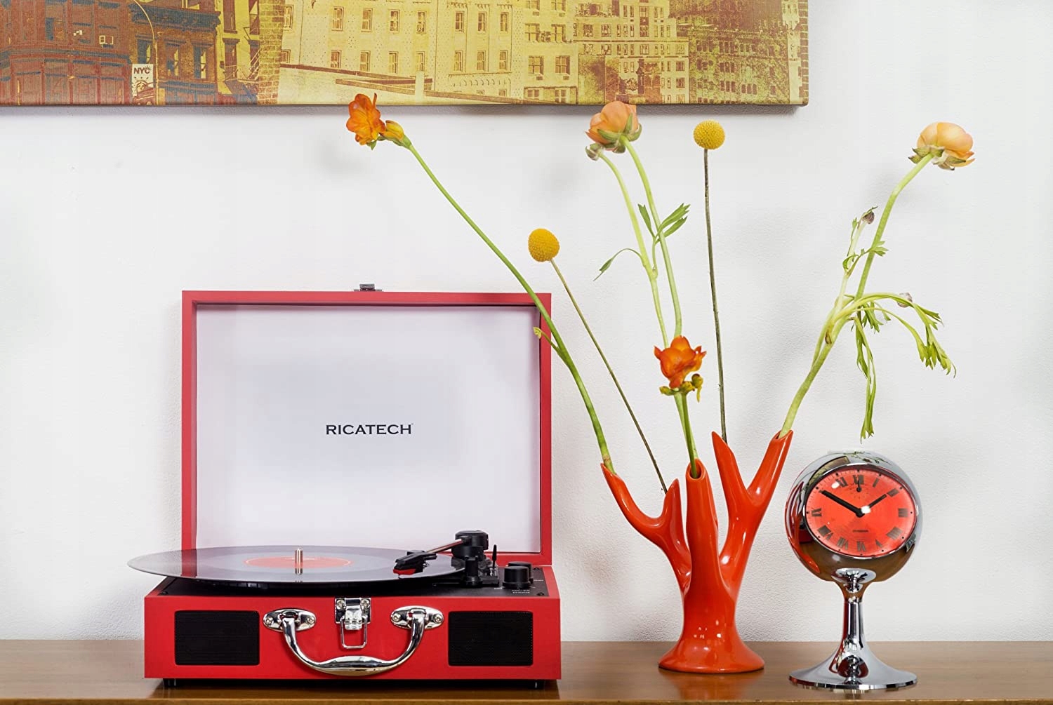 Gramofon Retro Advanced RTT21 Ricatech czerwony Marka Ricatech