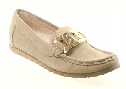 Simen 5201A Mokasíny Béžové Velur Vel. 36