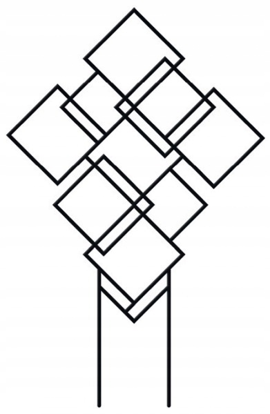 Podpora do kwiatów okręgi zielona herbata Marka Form-Plastic