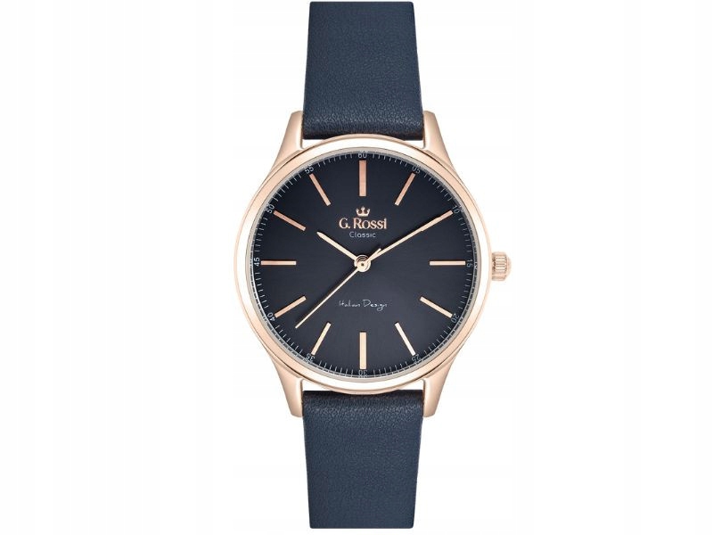 Dámské hodinky na černém koženém řemínku s elegantním vzorem, minerální sklíčko