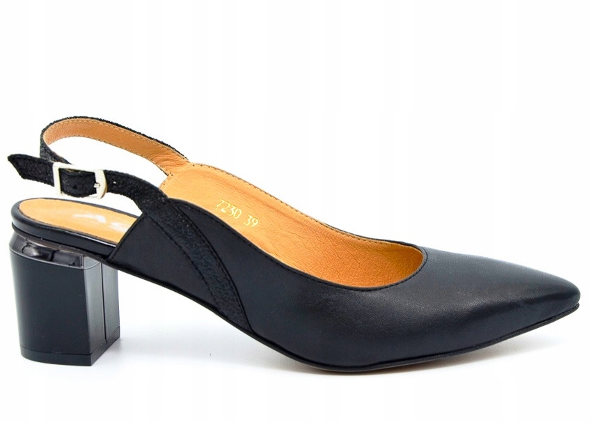 Černé Lodičky Bez Podpatku Na Jaře, Kůže Aga 37