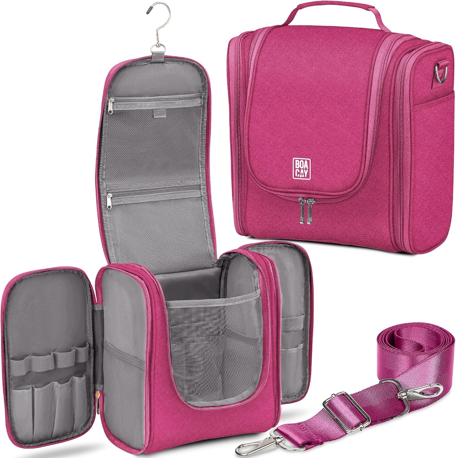 Bardzo duża wisząca kosmetyczka podróżna X-Large Cerise Pink