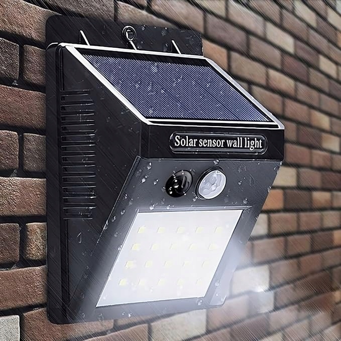 LAMPA LED SOLARNA Z CZUJNIKIEM OGRODOWA ZEWNĘTRZNA Strumień świetlny 200 lm