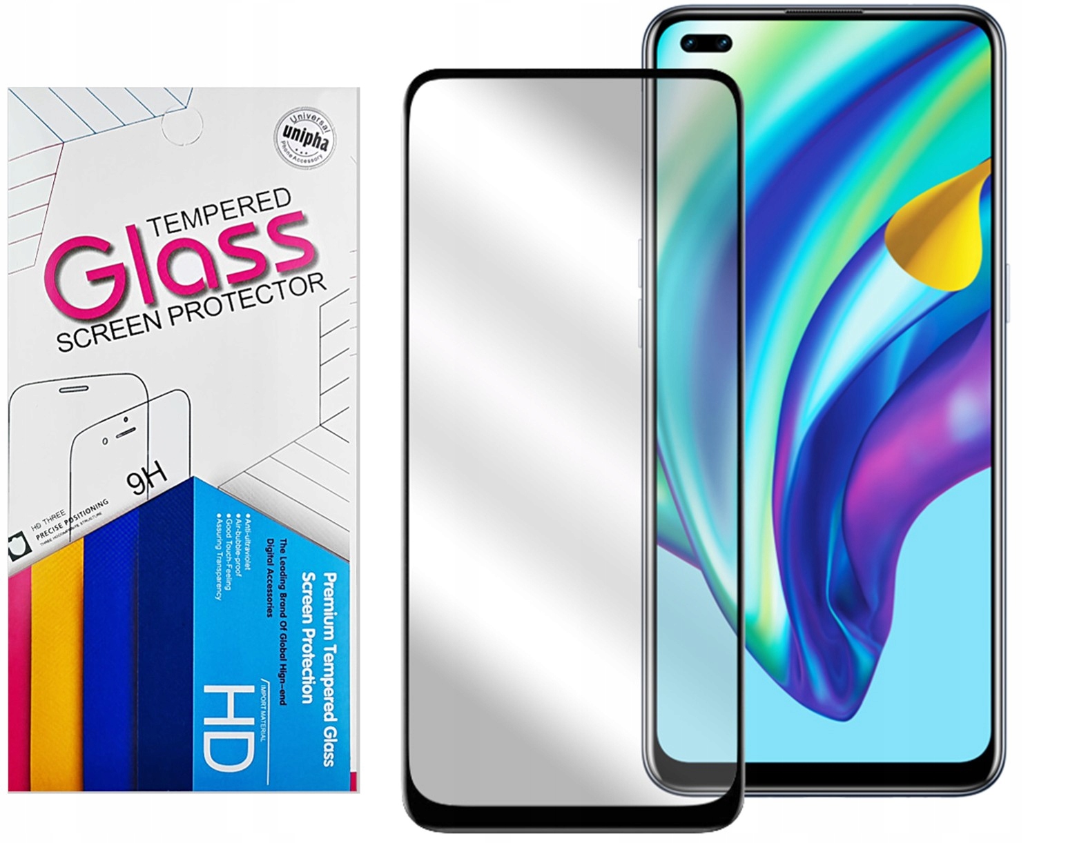 

Szkło Hartowane 5D Full Glue Do Oppo Reno 4 Lite
