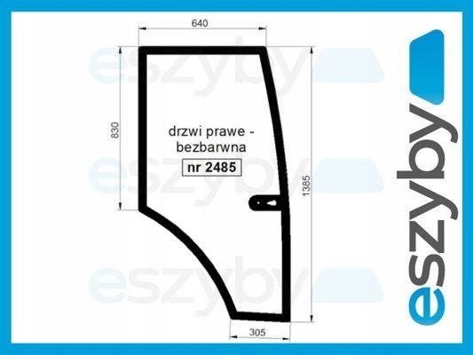 sklo traktor Farmer 9258 9288 10288 dveře pravé