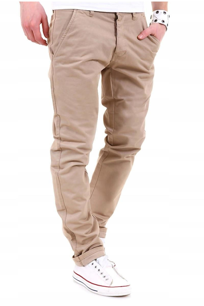 

Jack Jones Chinosy beżowe Bawełniane Spodnie 28/32