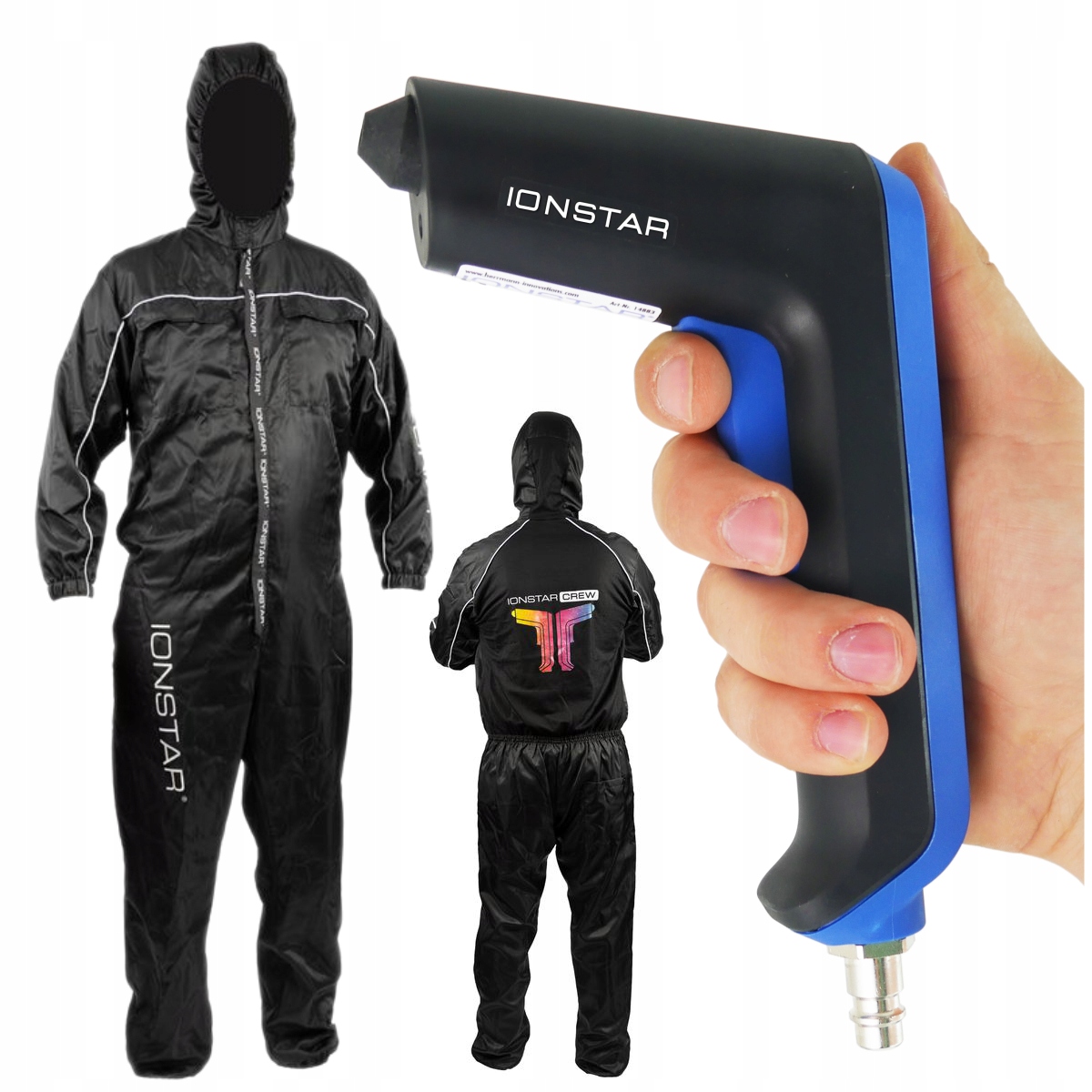 Antistatická pistole pro neutralizaci nábojů Ionstar plus kombinéza