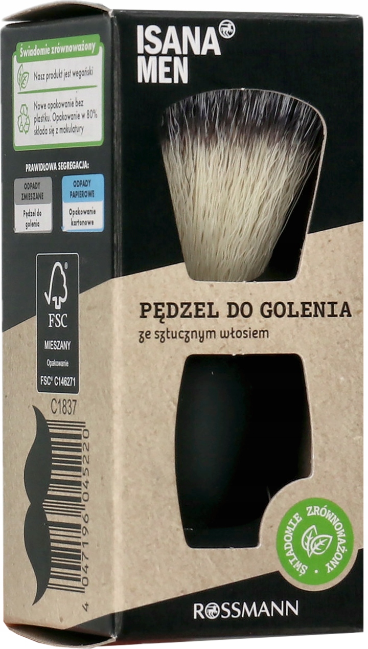 Isana Men Štětka Na Holení Z Umělých Štětin 1 Ks