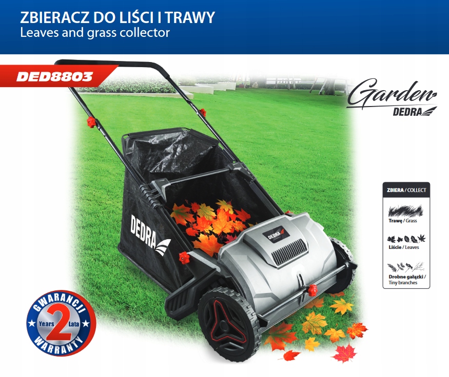 RĘCZNA ZAMIATARKA ZBIERACZ DO LIŚCI TRAWY 100L EAN (GTIN) 5902628880307