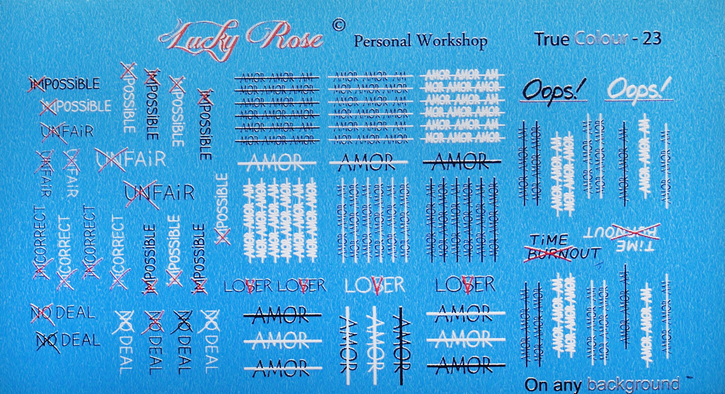 NAKLEJKI NA PAZNOKCIE LUCKY ROSE TRUE COLOR-23