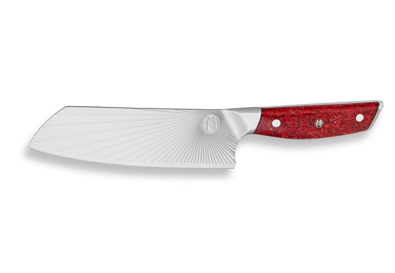 Nôž Santoku 185 Dellinger Sandvik Nortern Sun Red