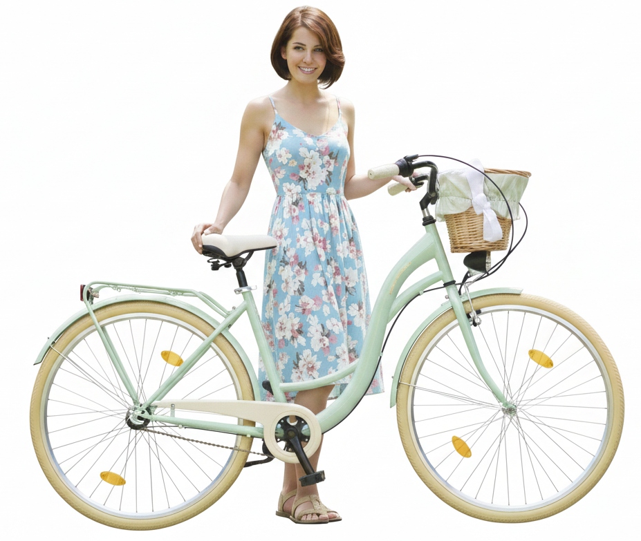 Rower Damski Miejski 26 28 3 biegi Dallas kosz wyściółka