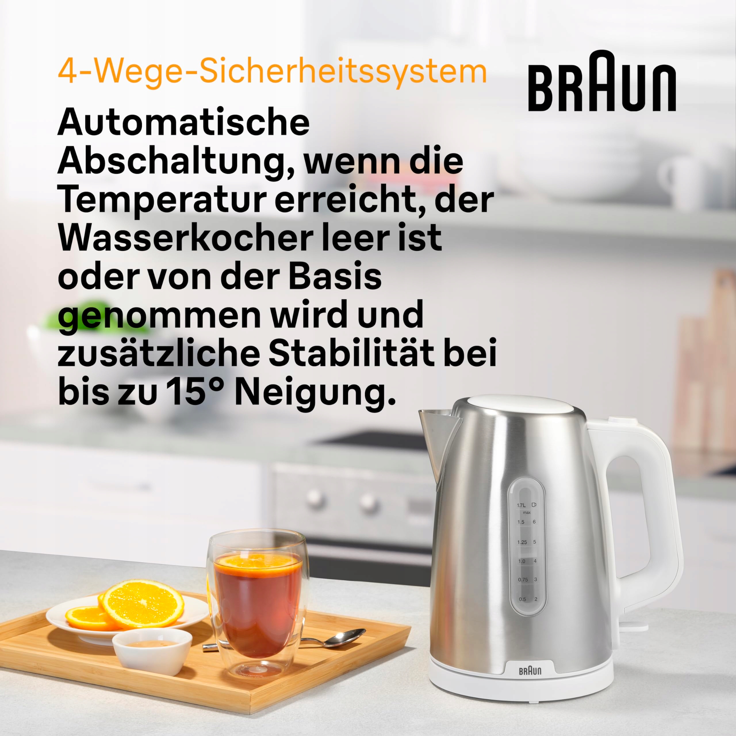 BRAUN PurShine Czajnik Elektryczny 360° 1,7L 2200W Biały — miniatura 6