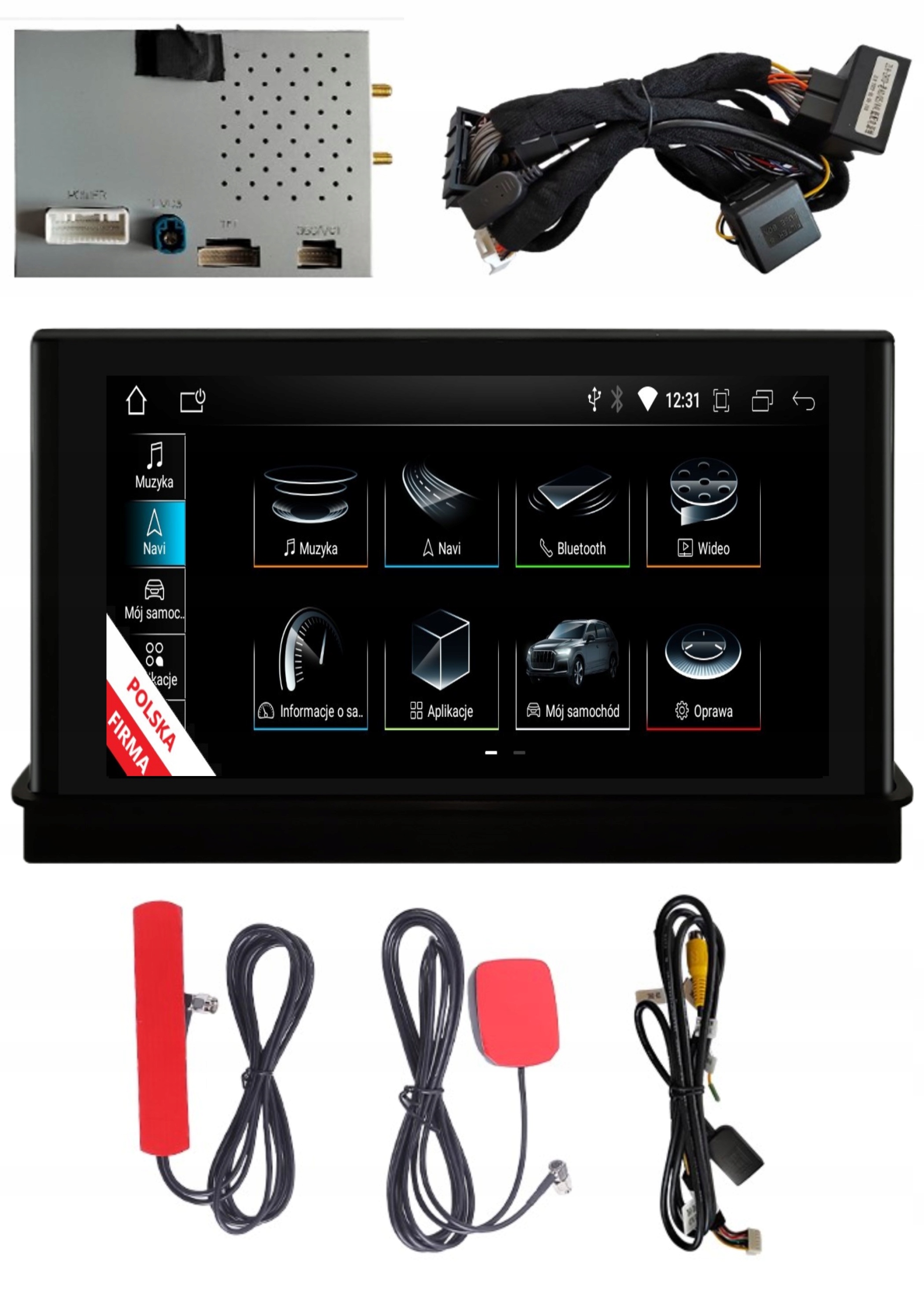 Radio Nawigacja Android Składany Monitor Audi A3 8V 2/32 Gb Dsp Carplay Lte