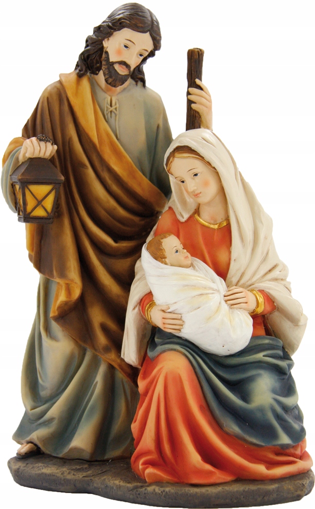 Úžasná figurka Svaté rodiny, Ručně Malovaná, 15,6 cm vysoká