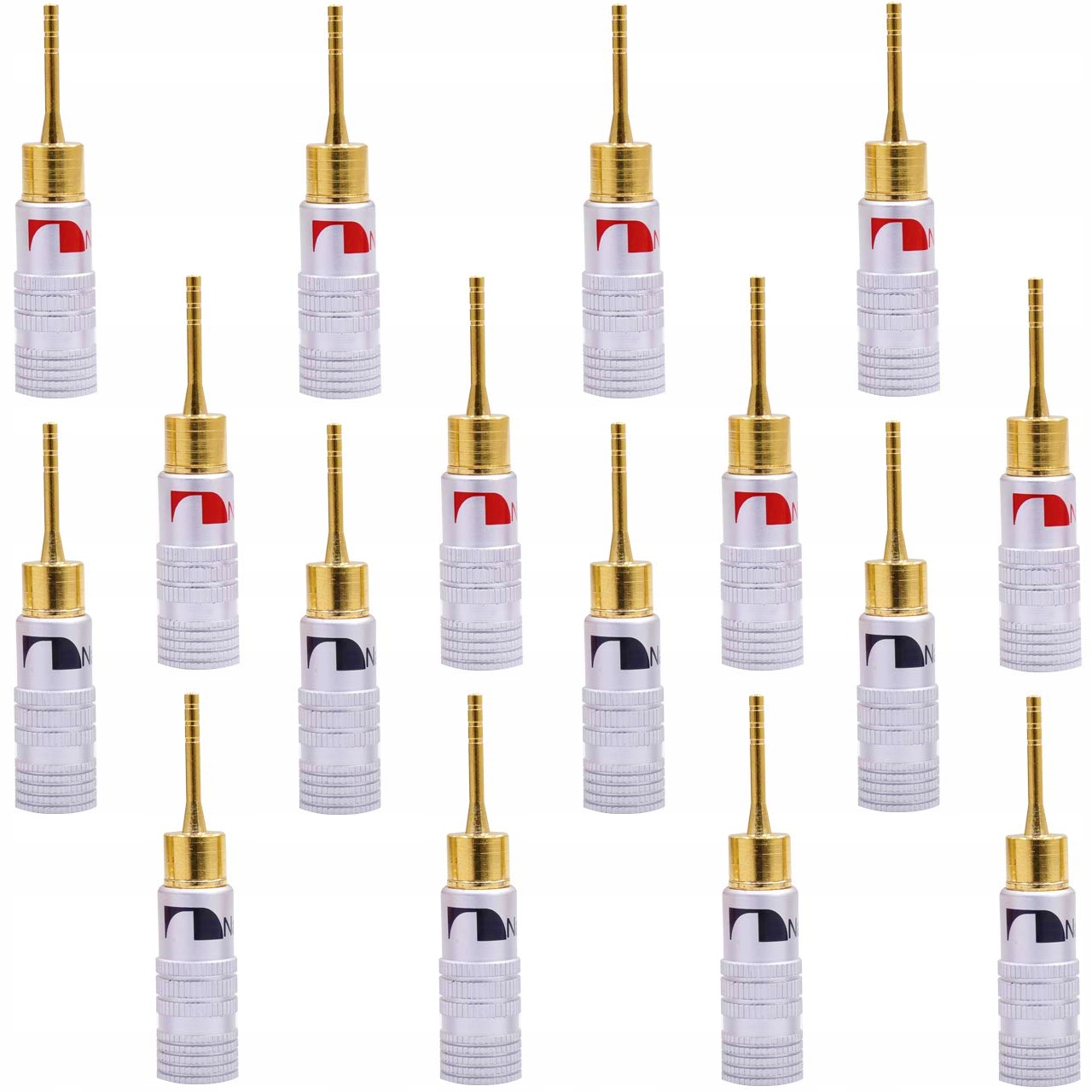 Nakamichi Špendlíkové zástrčky Proste 2mm Hq Gold 16 Ks