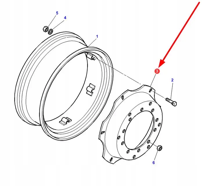 MF3712567M1 Tarcza felgi 24" Producent części AGCO