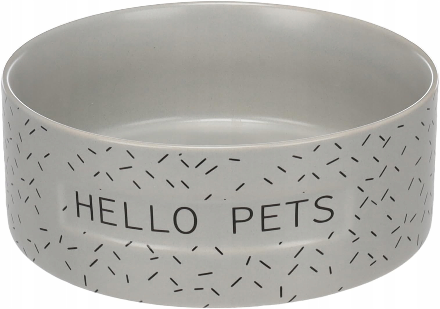 Levně Flamingo Lada Miska pro psy Keramická 800 ml Protiskluzová Šedá