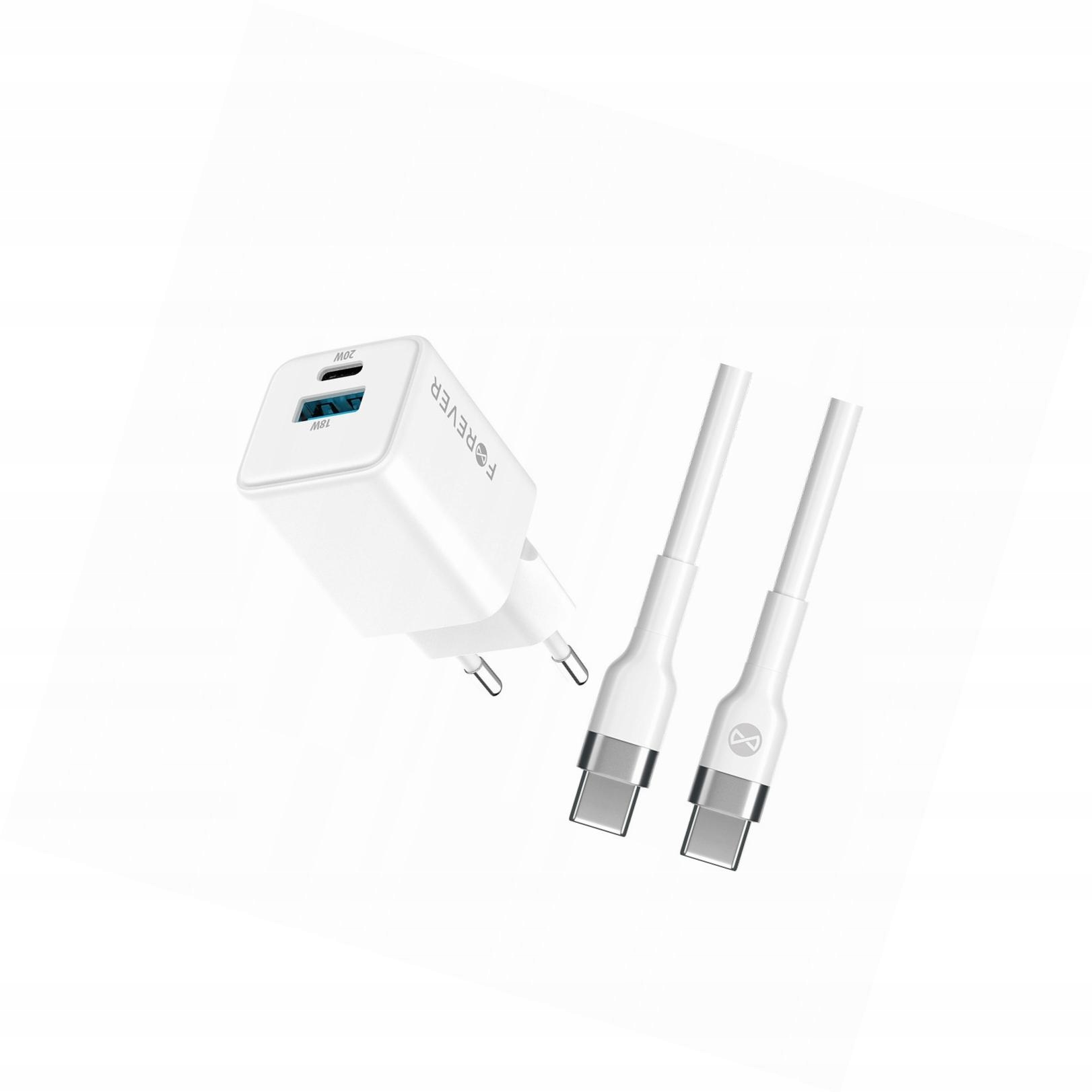 Szybka ładowarka GaN 20W Usb i Usb-c z kablem do Xiaomi Redmi Note 8T
