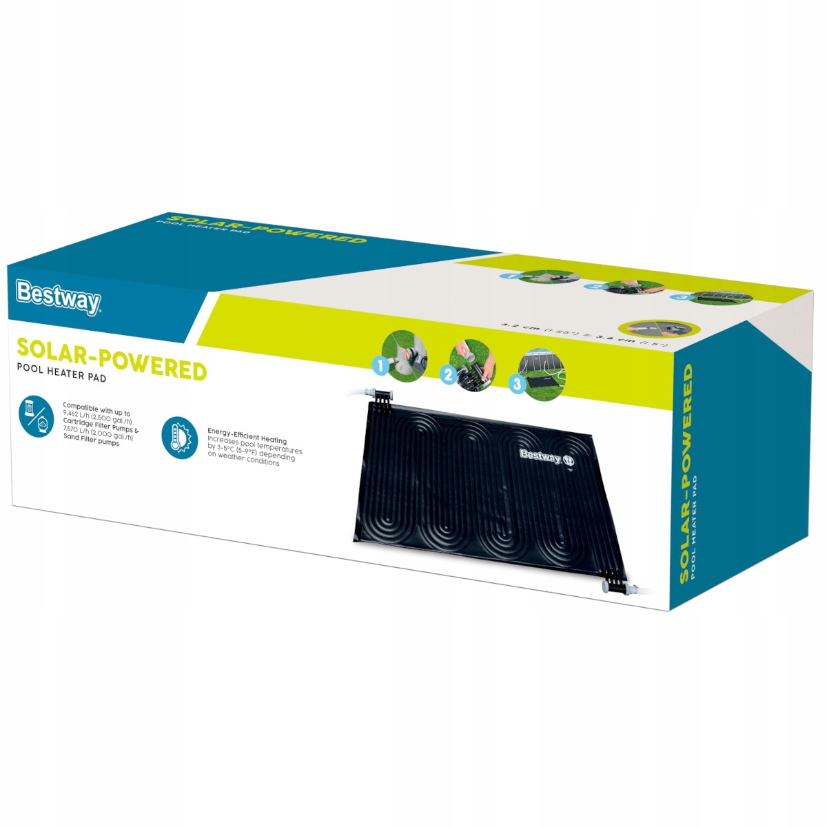 Solárna solárna rohož Slnečný ohrievač na ohrev vody Bazén Bestway 58423