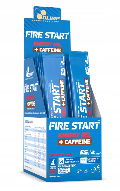 Olimp Fire Start Energy Gel Caffeine 20x 36g Černý rybíz Energy Gel