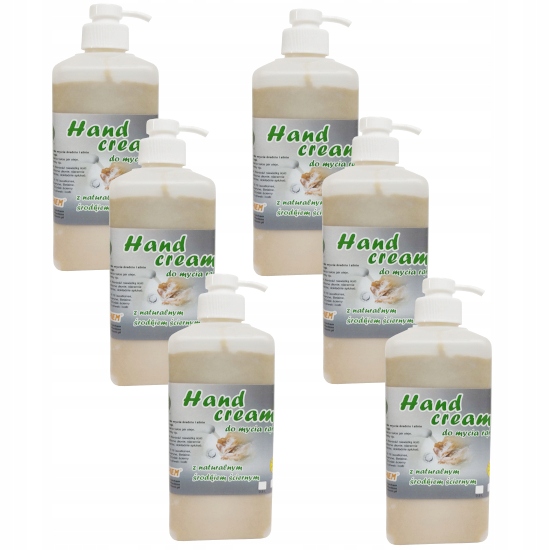

6x Pasta Bhp z dozownikiem 1 l Hand Cream 6 litrów