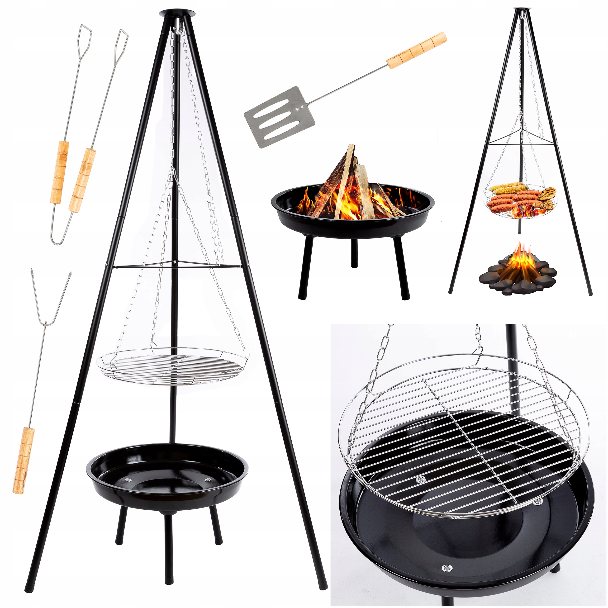 

Grill Węglowy Ogrodowy Palenisko Wiszący Ognisko