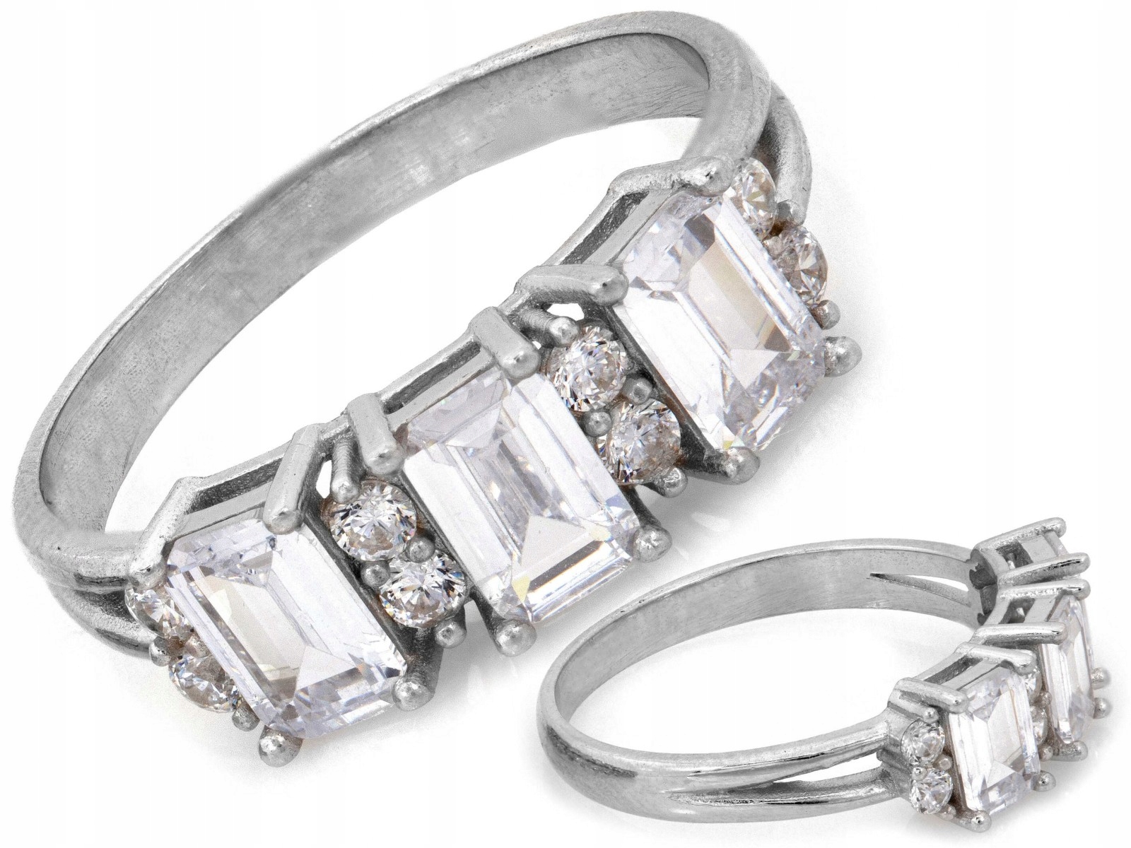 Dámský stříbrný prstýnek 925 s krystaly, stylový pro ni