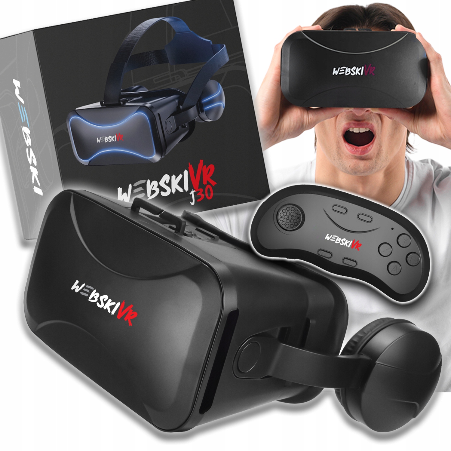 3D Brýle 360 Na Telefon Pro Sledování Filmů Při Hraní Virtuálních Her Gamepad