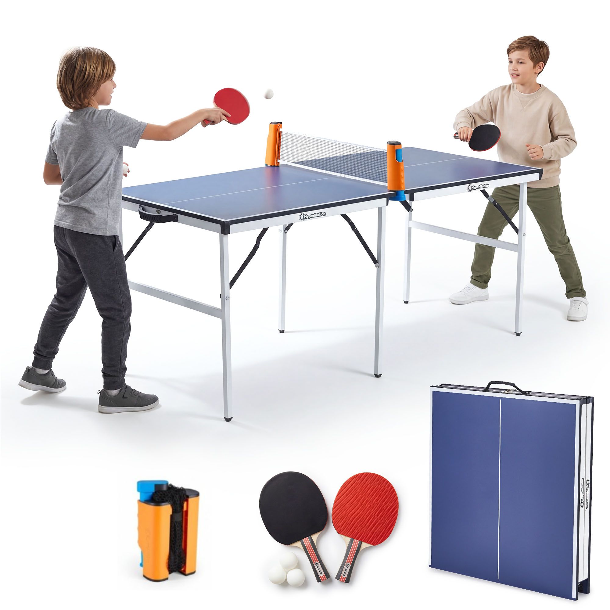 Skládací stůl na ping pong přenosný 152x73x69 cm HyperMotion