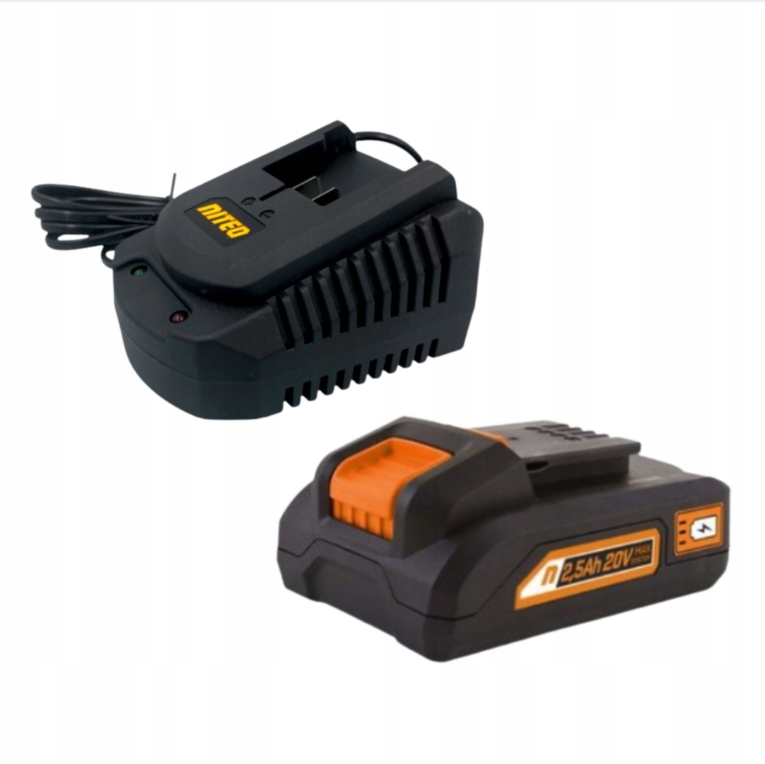 Akumulator Li-Ion Niteo Tools 20 V 2,5 Ah Ładowarka Niteo 20V 2,4 A