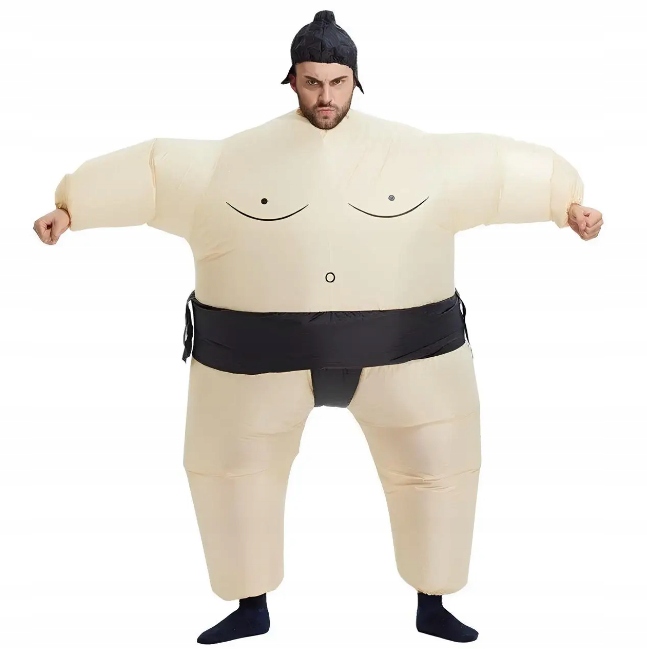 Nadmuchiwany kostium sumo dla dorosłych 150-200 cm z wentylatorem