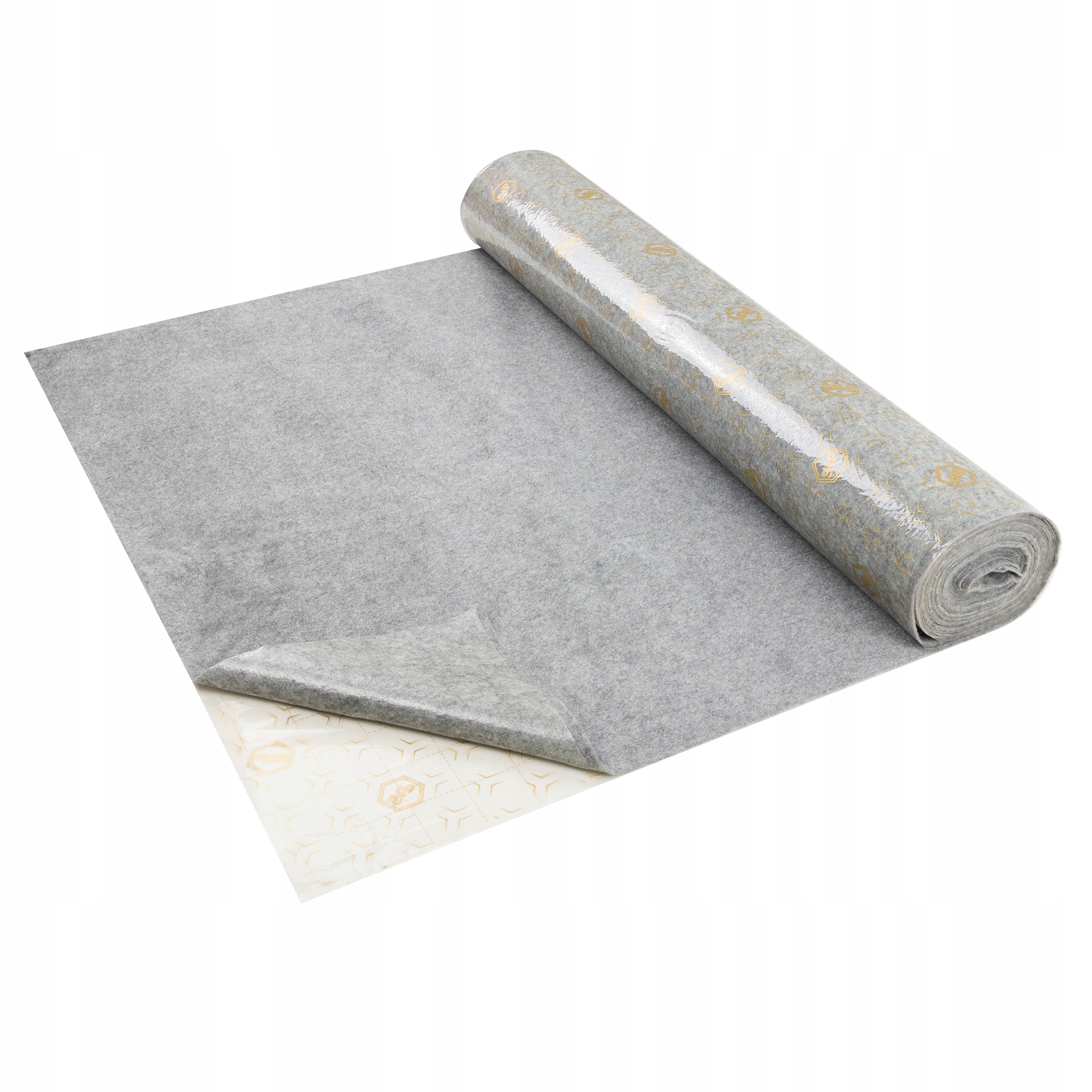 Samolepiaci poťahový materiál: svetlosivý ihlový koberec, filcová podlahová krytina