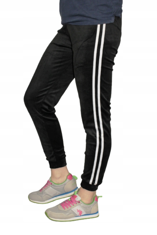 WYGODNE DAMSKIE SPODNIE DRESOWE WELUROWE ROZMIAR 3XL/4XL Materiał dominujący bawełna