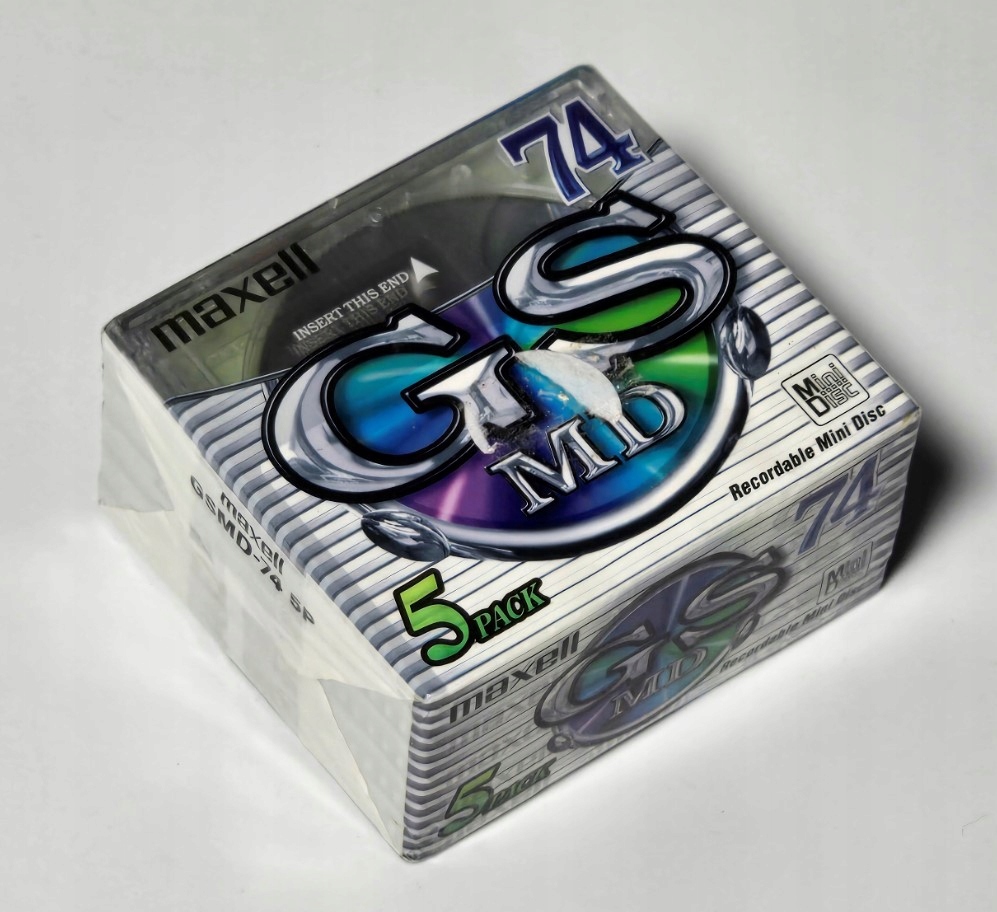 Minidisc MD Diskety Maxell Gs 74 5 Pack 5 Ks Sada Made In Japan