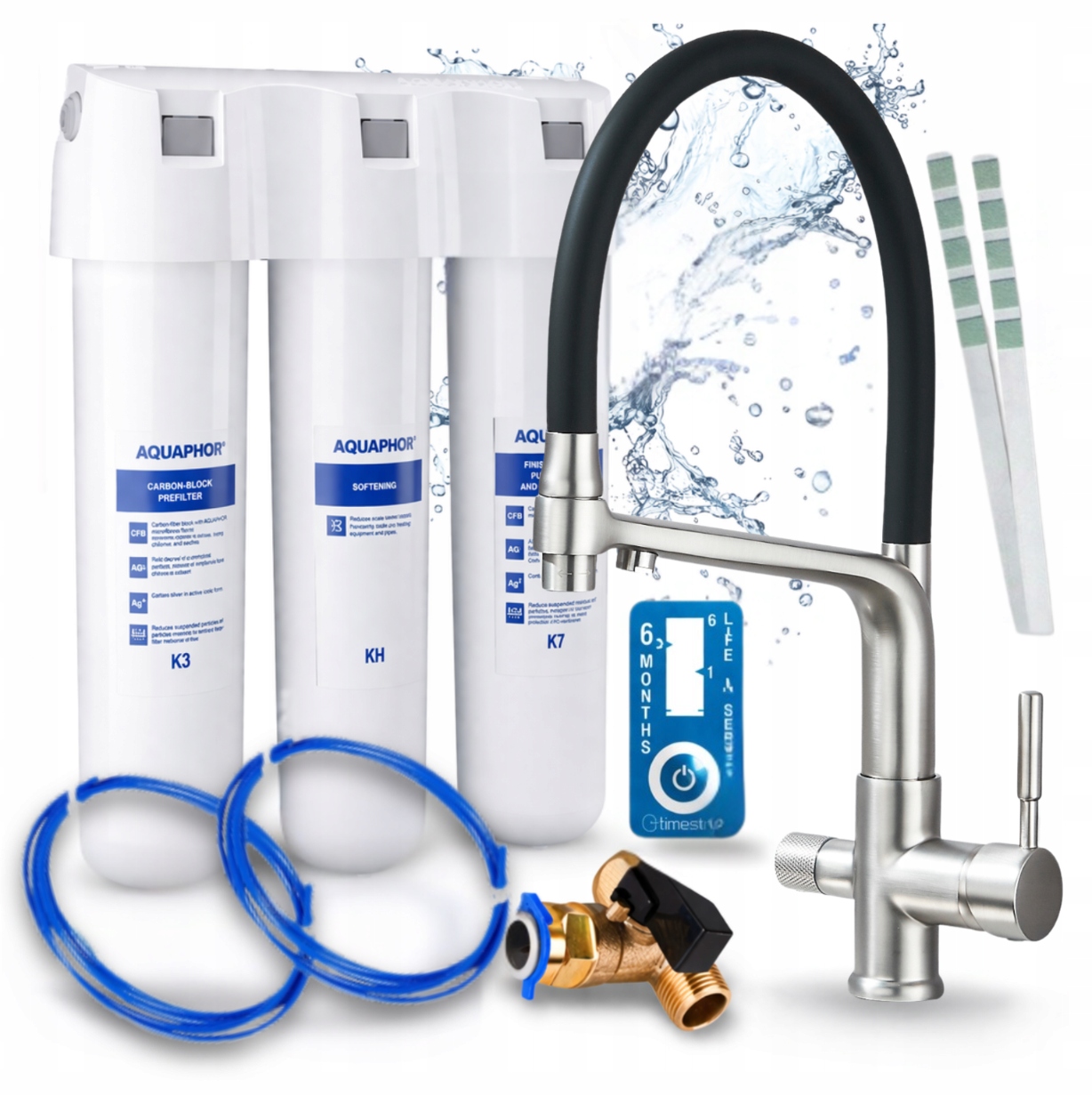 Poddřezový Filtr Aquaphor Křišťál A Kuchyňská Baterie S Vytahovacím Výtokem