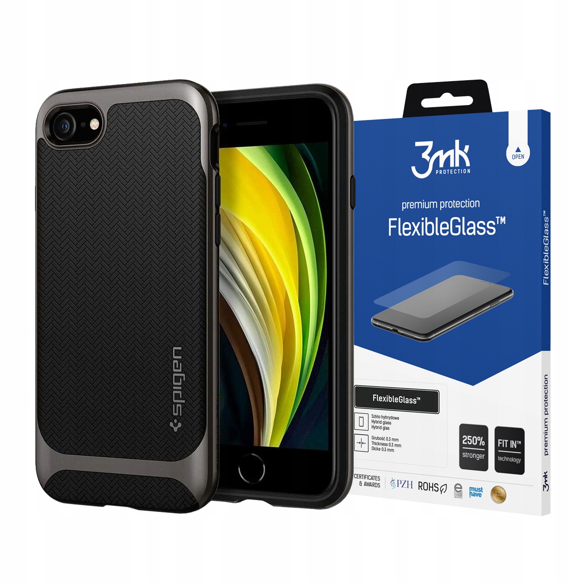 

Spigen Etui Do Iphone 7/8/SE 2020 + Szkło 3MK Fg