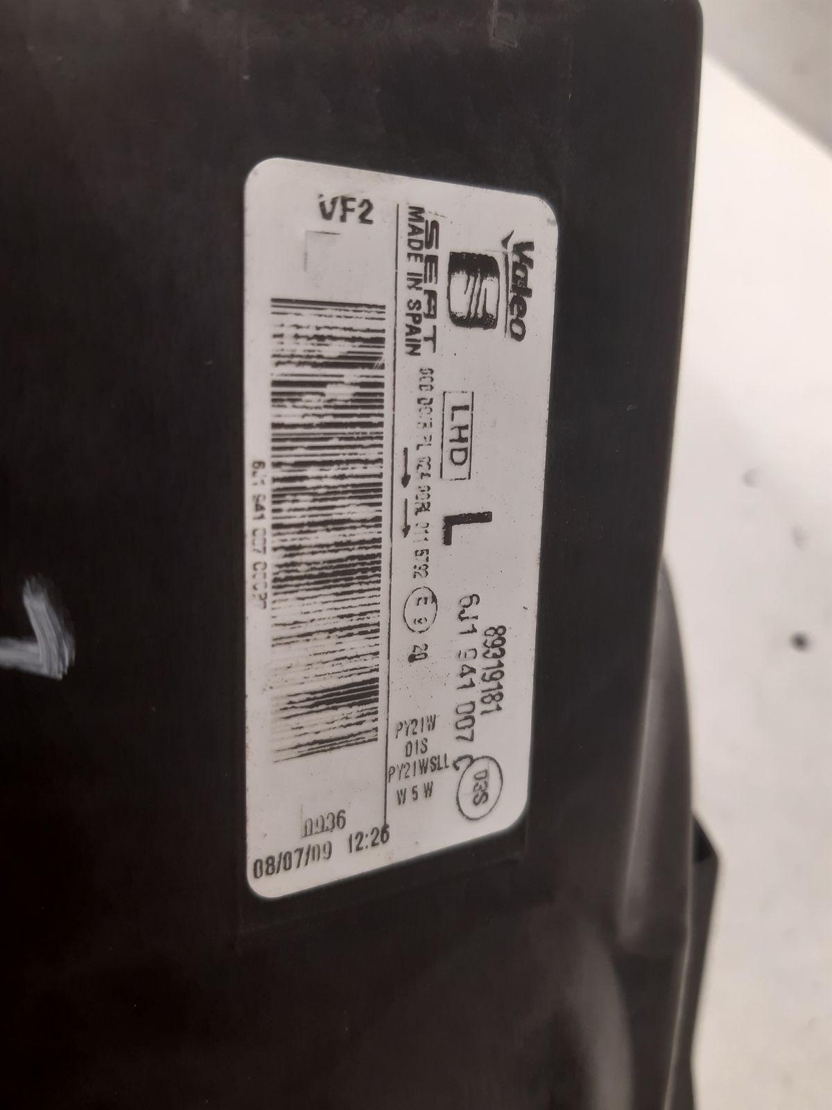 light front front left bixenon dynamic Seat Ibiza 6J