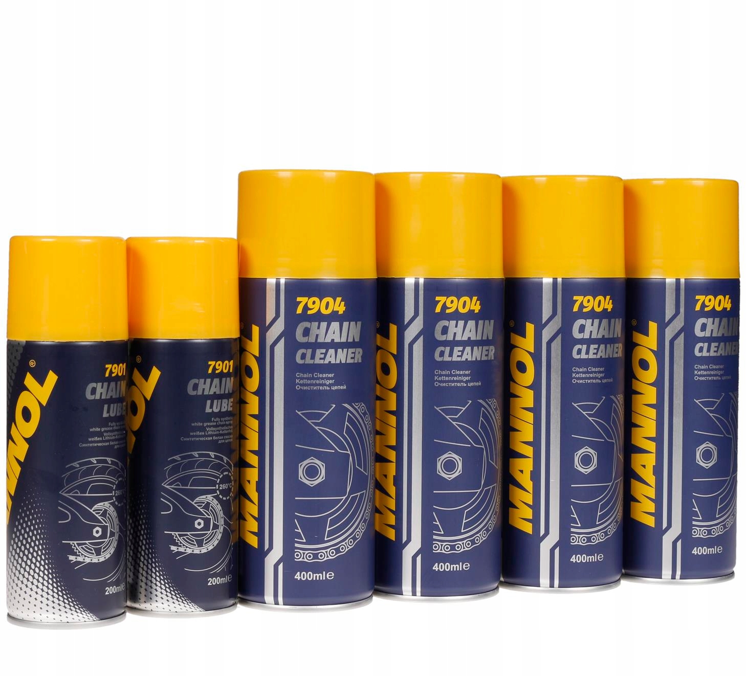 Zestaw do Łańcucha MANNOL Smar 4xCleaner