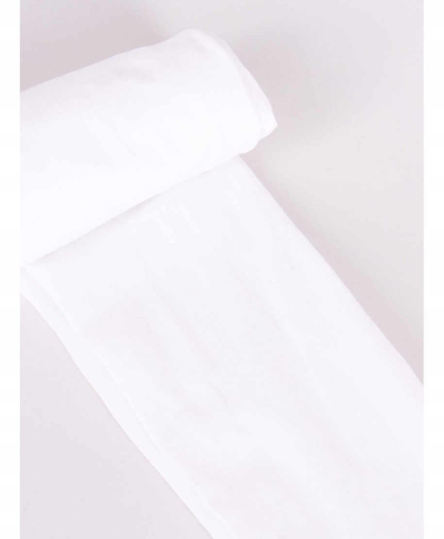 BIAŁE RAJSTOPY RAJSTOPKI Z MIKROFIBRY 140-146 YOCLUB Wiek dziecka 9 lat +