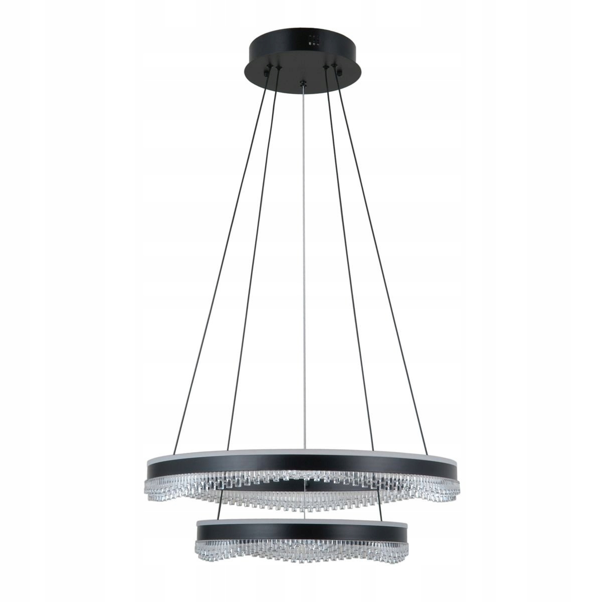 Čierna závesná Led lampa 70 W, moderná do obývačky