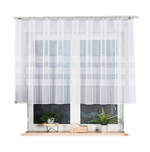

Firana gotowa Justi wys 120x400cm żakard krótka