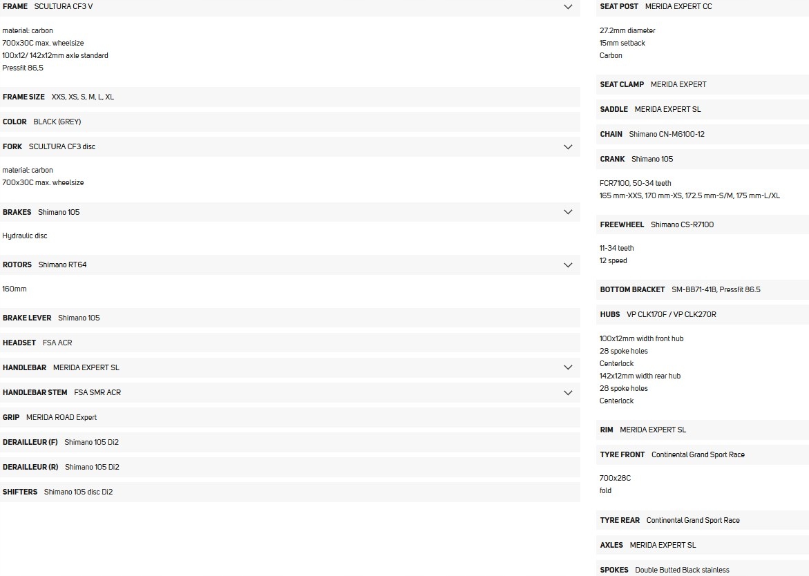 Велосипед MERIDA SCULTURA 6000 2023 XL 59 105 Di2 12s
