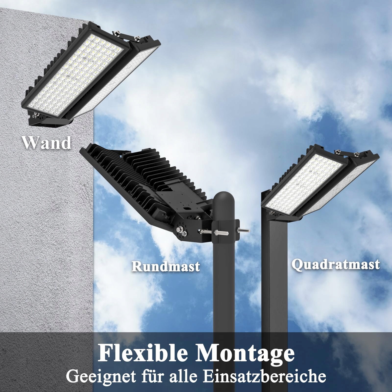 Lampa Uliczna LED 200W 28000lm 6500K IP67 230V Regulowana Maszt HOPEDAMAI — miniatura 3
