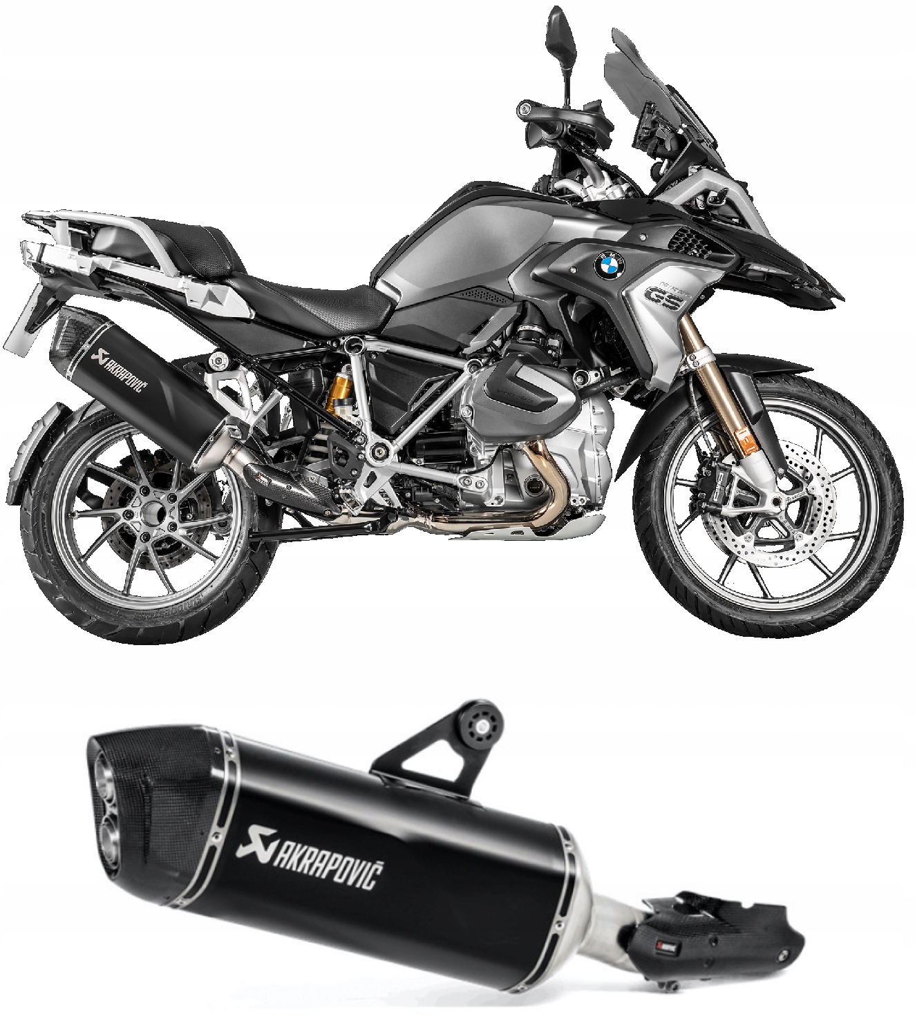 S-B12SO23-HAATBL - Глушник вихлопної труби Akrapovic BMW R 1250 GS 2019-2023